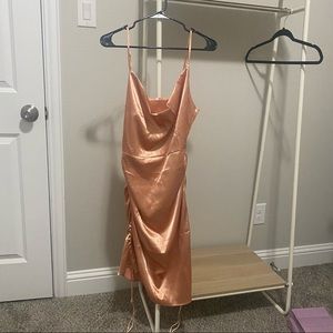 BRAND NEW Shein Cowl Neck Satin Dress